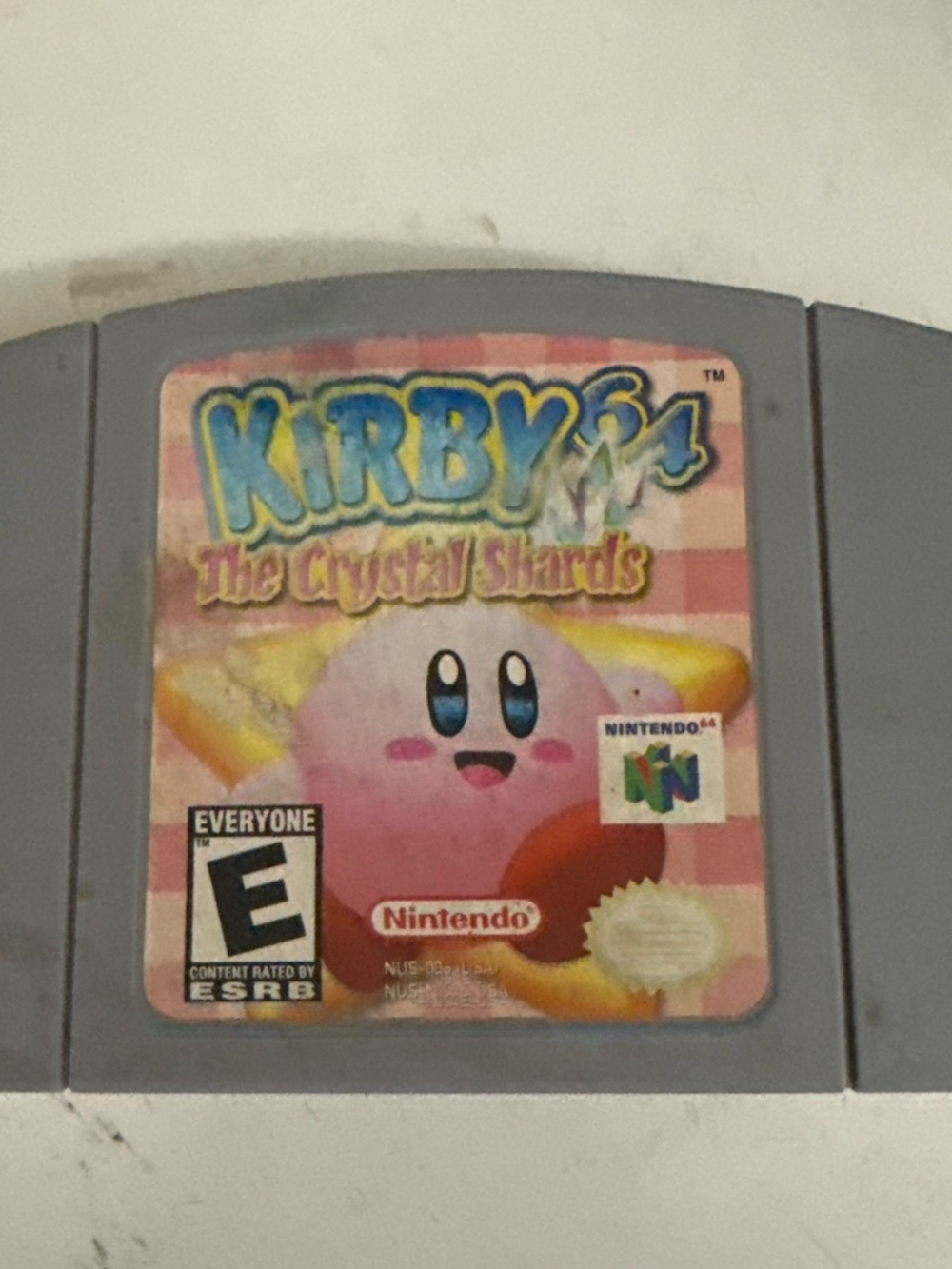 Nintendo Kirby 64 The Crystal Shards - Gray Cartridge with Colorful Label